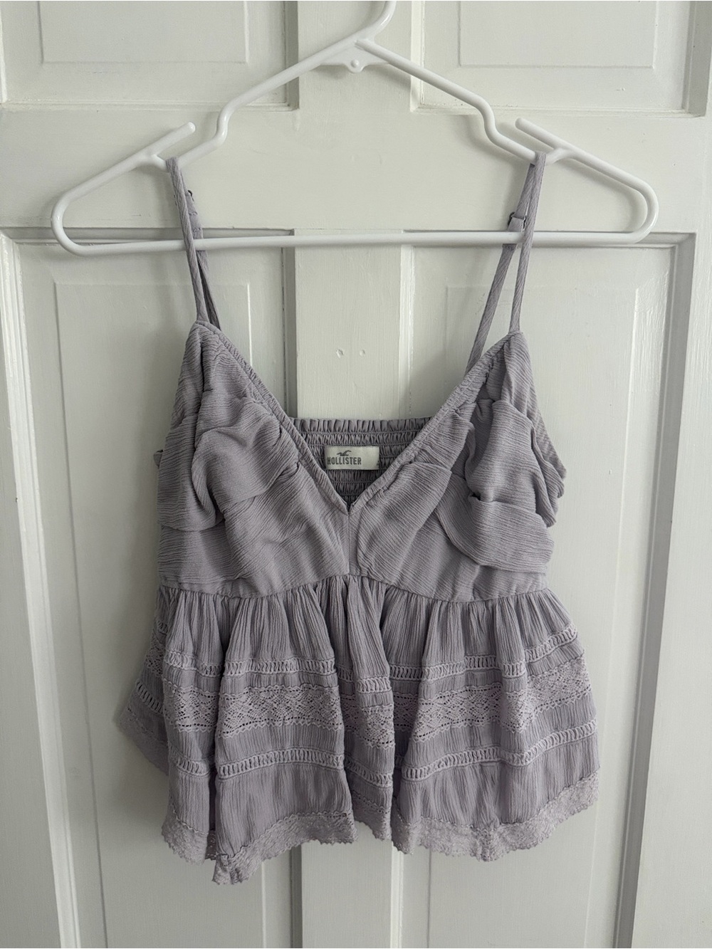 Hollister Light Lavender Ruffle Tiered Cami